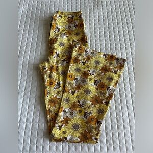 Forever 21 Sunflower Print Flare Jeans